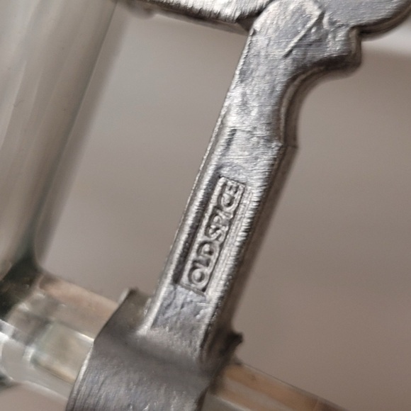 Vintage Clear Glass Stein Etched Ship Grand Turk Pewter Lid West Germany 💚 - Picture 3 of 5